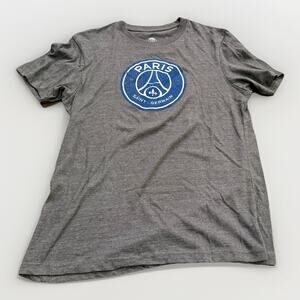 Paris Saint German Mens Gray Soccer Club Licensed Official T-shirt Size M NWT